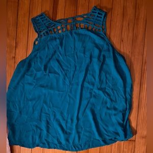 Torrid. Teal sleeveless top.